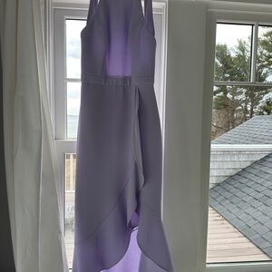 Elegant Lavender Halter Dress